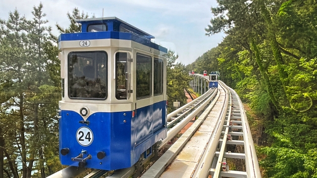 海雲台ブルーラインパーク小型モノレールの「スカイカプセル」